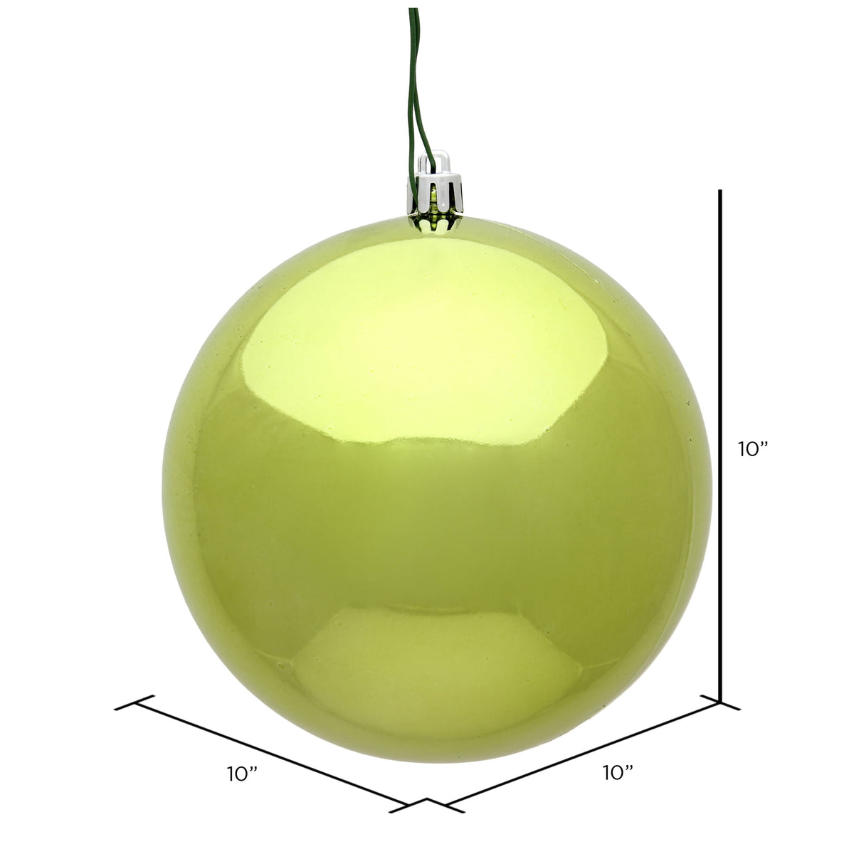 Vickerman 10" Sea Foam Candy Ball Ornament