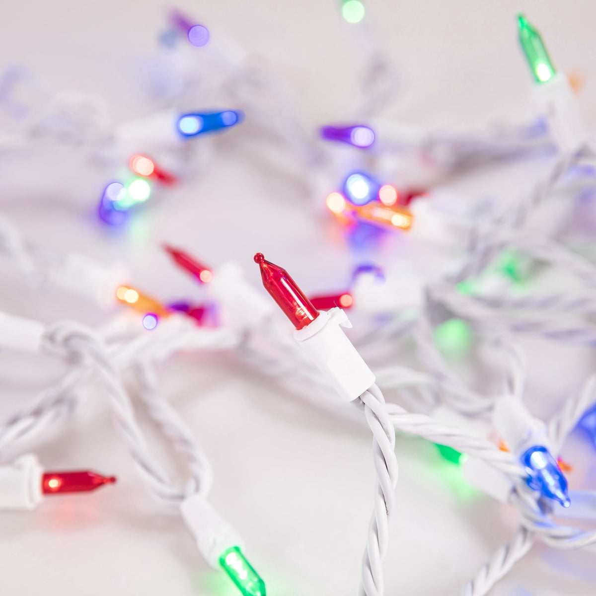 Indoor/Outdoor 300-Count LED Mini Christmas String Lights, Warm White, White Wire, 62.3', by Holiday Time