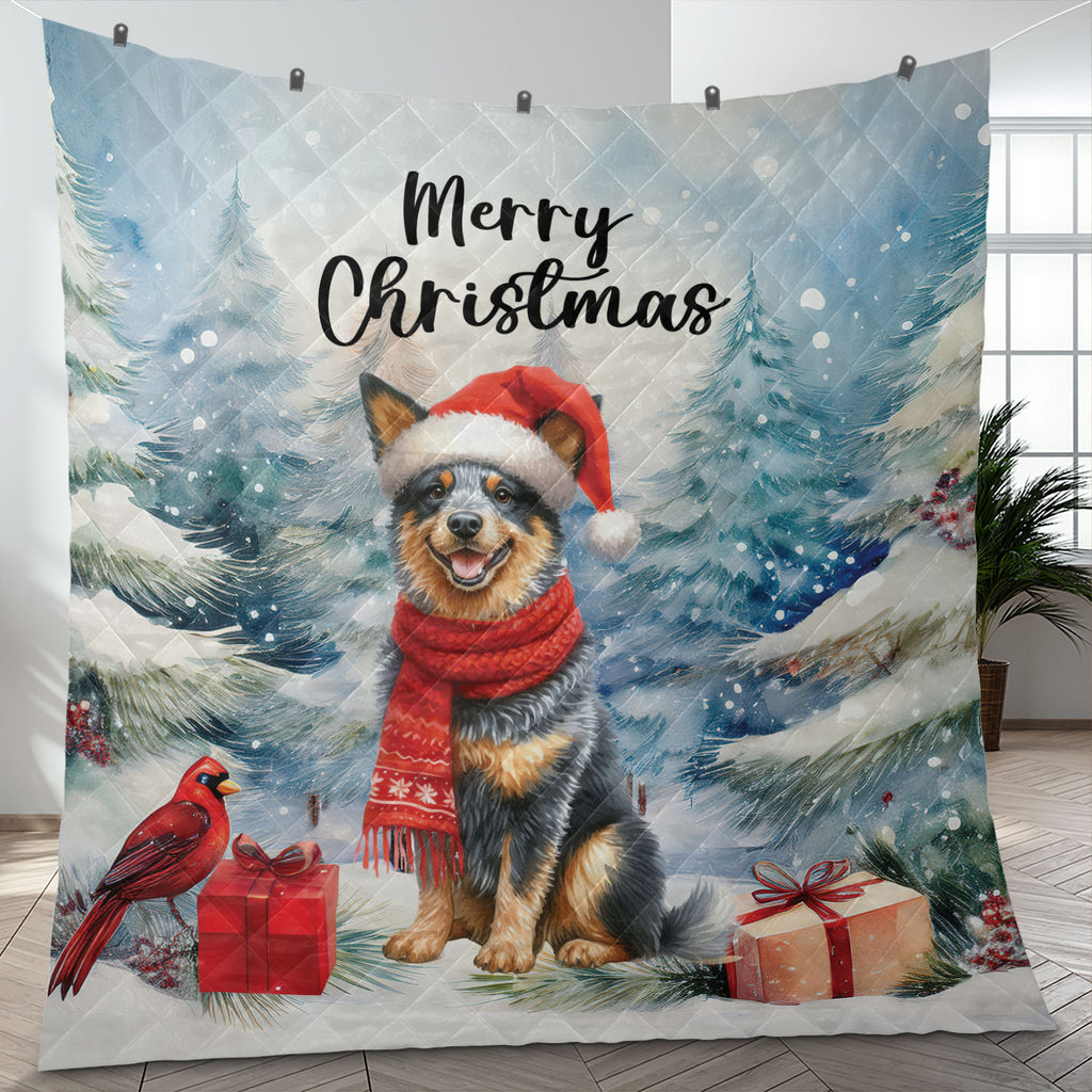 Merry Christmas French Bulldog Enjoys Woofmas Winter Xmas Holiday Quilt Bedding Set Dog Lover Gifts 1 Blanket Bed Cover 2 Pillowcases - 02022