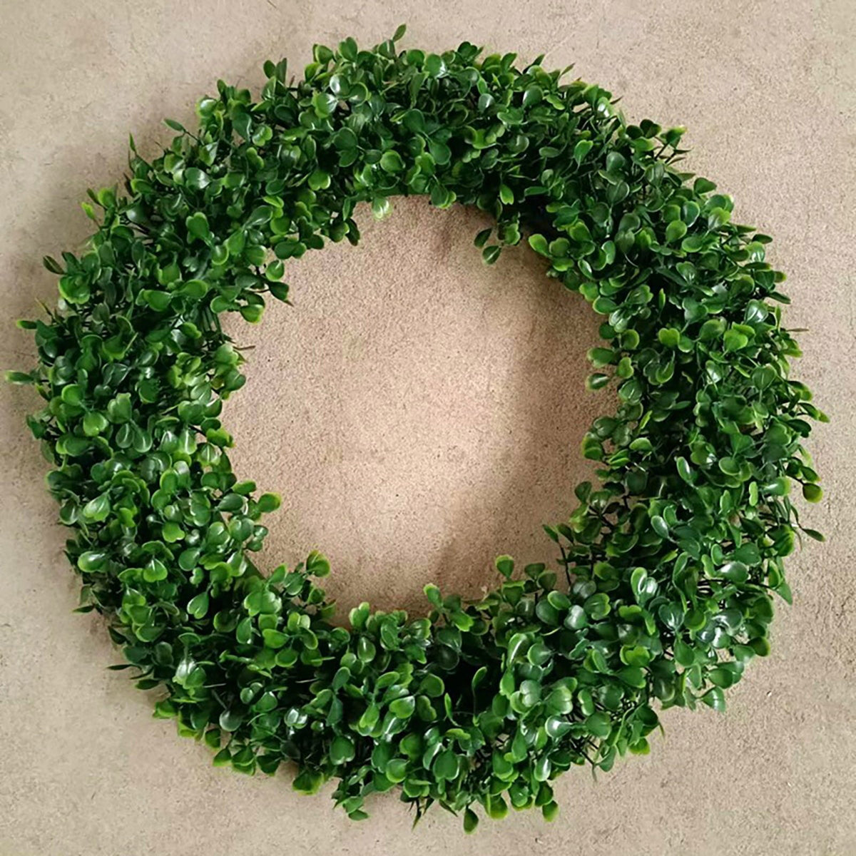 Cozival Artificial Boxwood Wreath, 30 Inch Faux Green Wreath for Front Door Wall Window, Fade Resistant Indoor Outdoor Home Decor