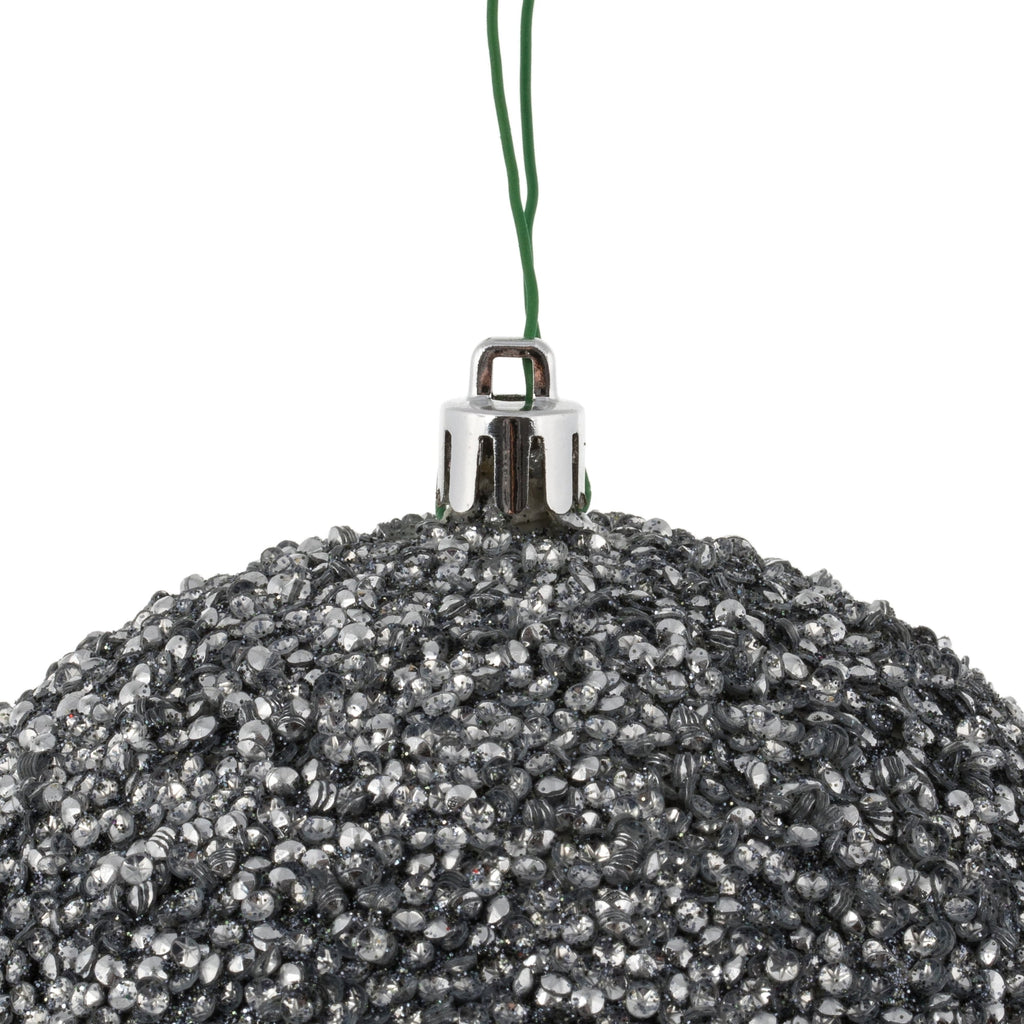 Vickerman 6" Turquoise Beaded Ball Ornament, 4 per Bag