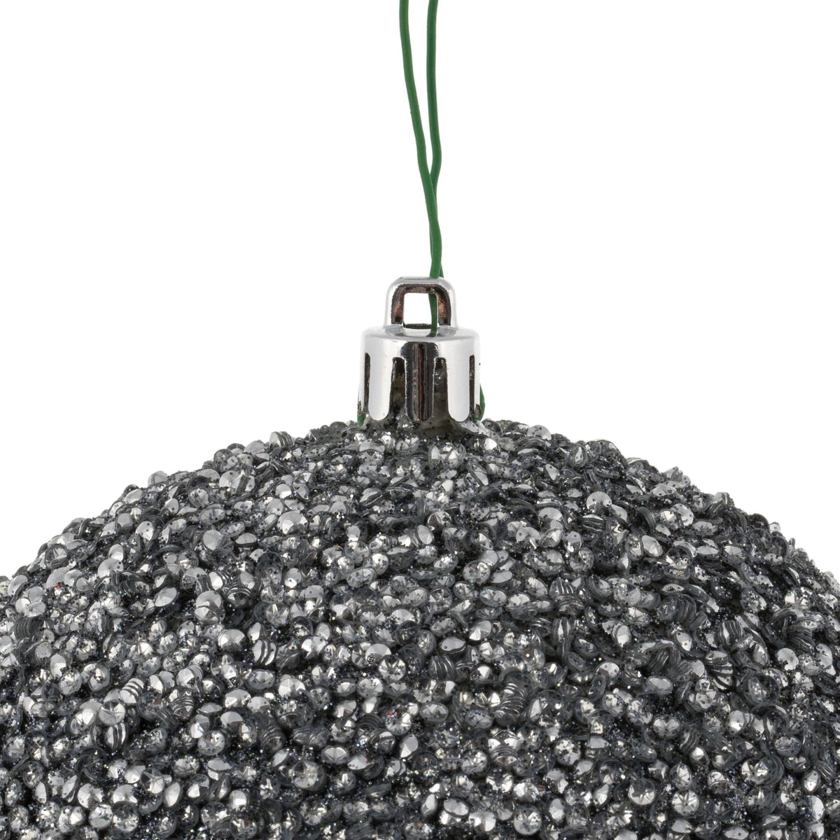 Vickerman 6" Turquoise Beaded Ball Ornament, 4 per Bag
