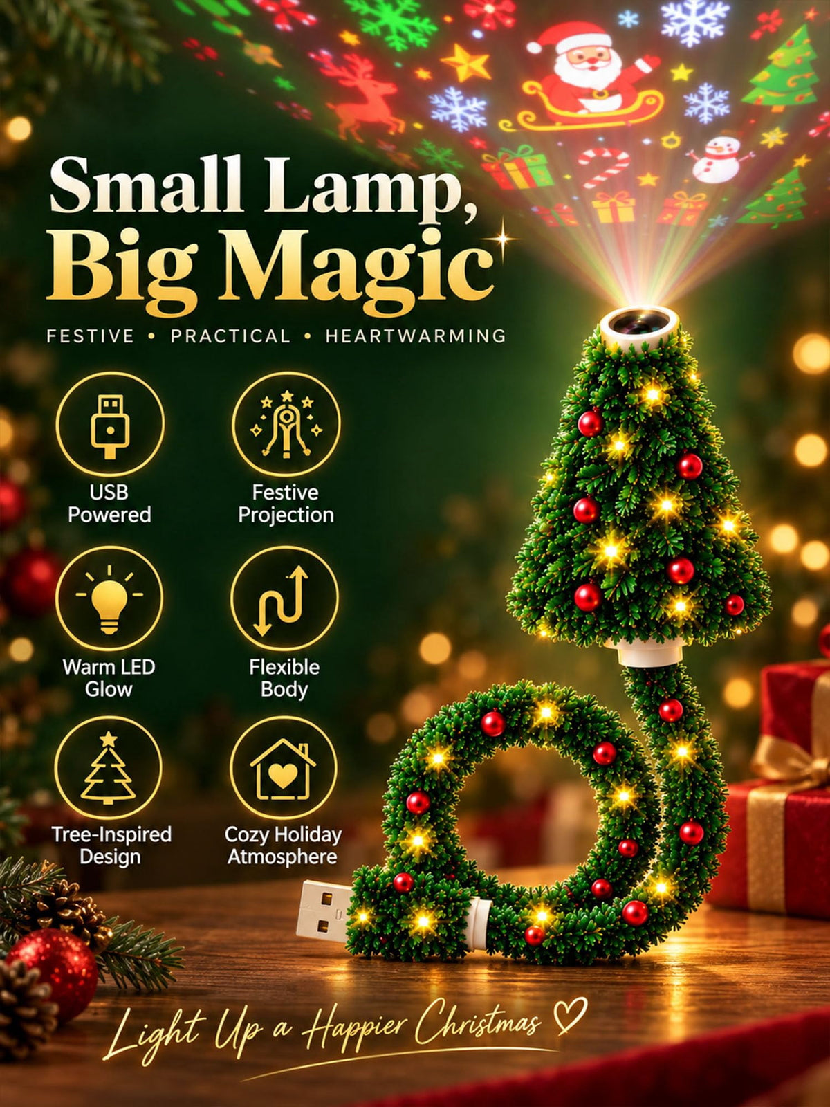 Plug and Play HD Christmas Projector, Christmas Projector Indoor, Holiday Projector Light, Plug and Play Holiday Projector Indoor Christmas Decorations for Home, Wall and Party