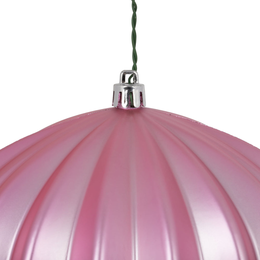 Vickerman 5.7" Burnished Orange Matte Onion Christmas Ornament, UV treated, Set of 3