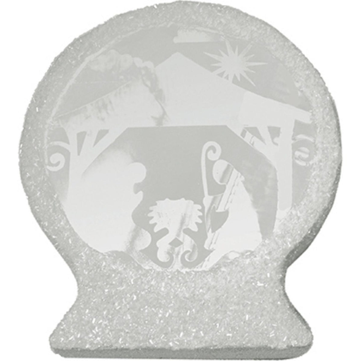 Northlight LED Lighted Nativity Scene Christmas Decoration - 9.25" - Silver Tone