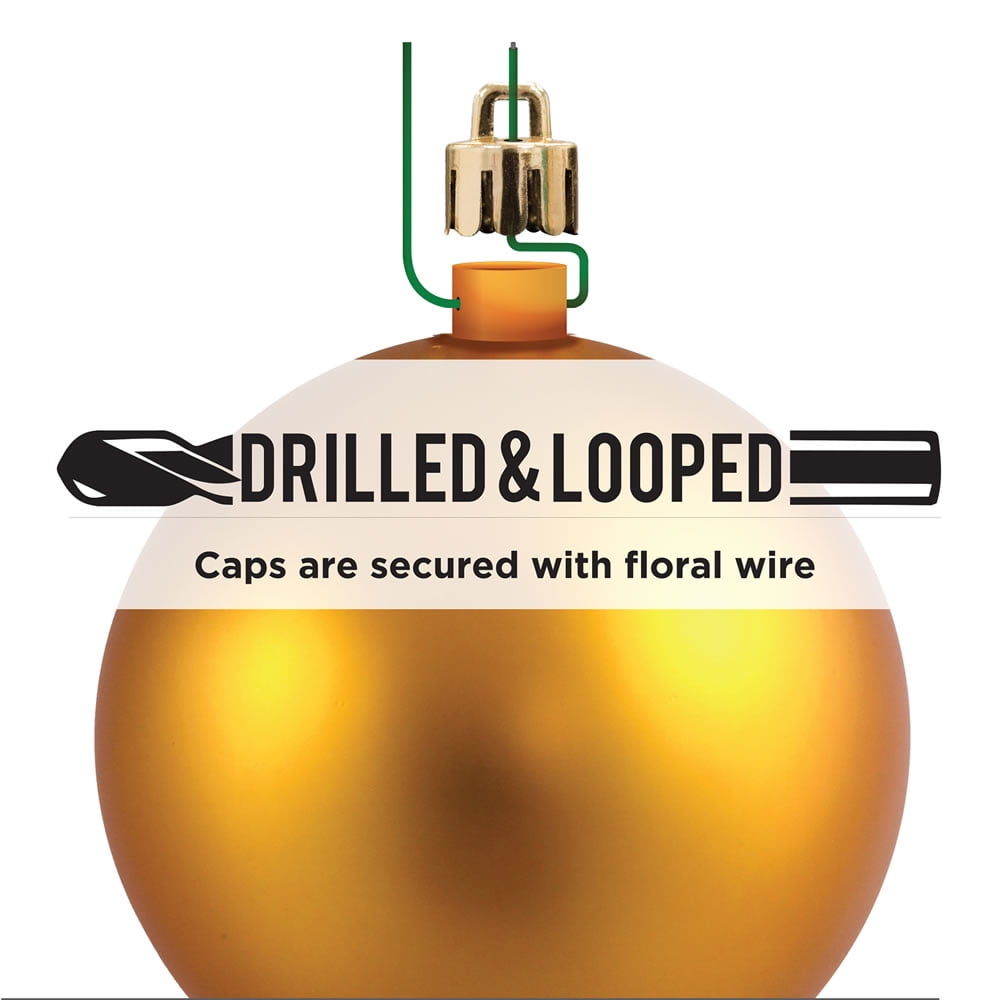 10" CopperGold Matte Ball UV Drilled Cap