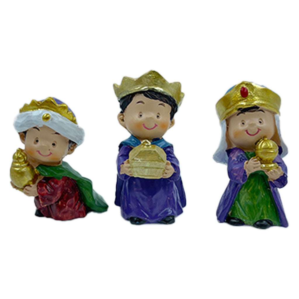 SIYTUAU Christmas Manger Nativity Scene Ornament Miniature Resin Craft Set 11 Piece Holy Family Figurines Display For Tabletop Holiday Decor