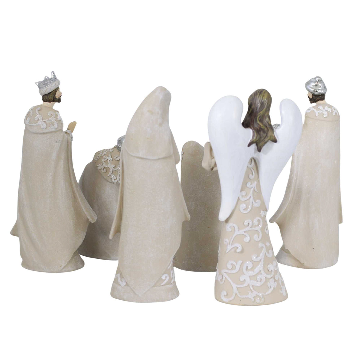 Nativity Sets Exclusive 7-Piece, Features The Holy Family with The 3 Kings and a Gloria Angel, 7.5-Inch