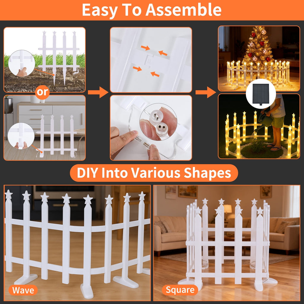 8 Pack Christmas Decoration lights with Stakes for Garden, Christmas Pathway Lights for Outdoor