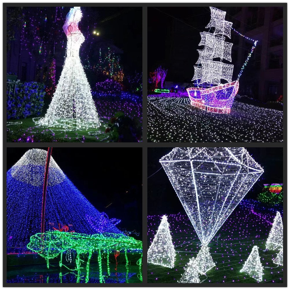 Somnr Christmas Lights Solar String Lights 72ft 200 LED Fairy Lights 8 Modes Ambiance Lighting for Outdoor Patio Lawn Landscape Garden Home Wedding (MultiColor)