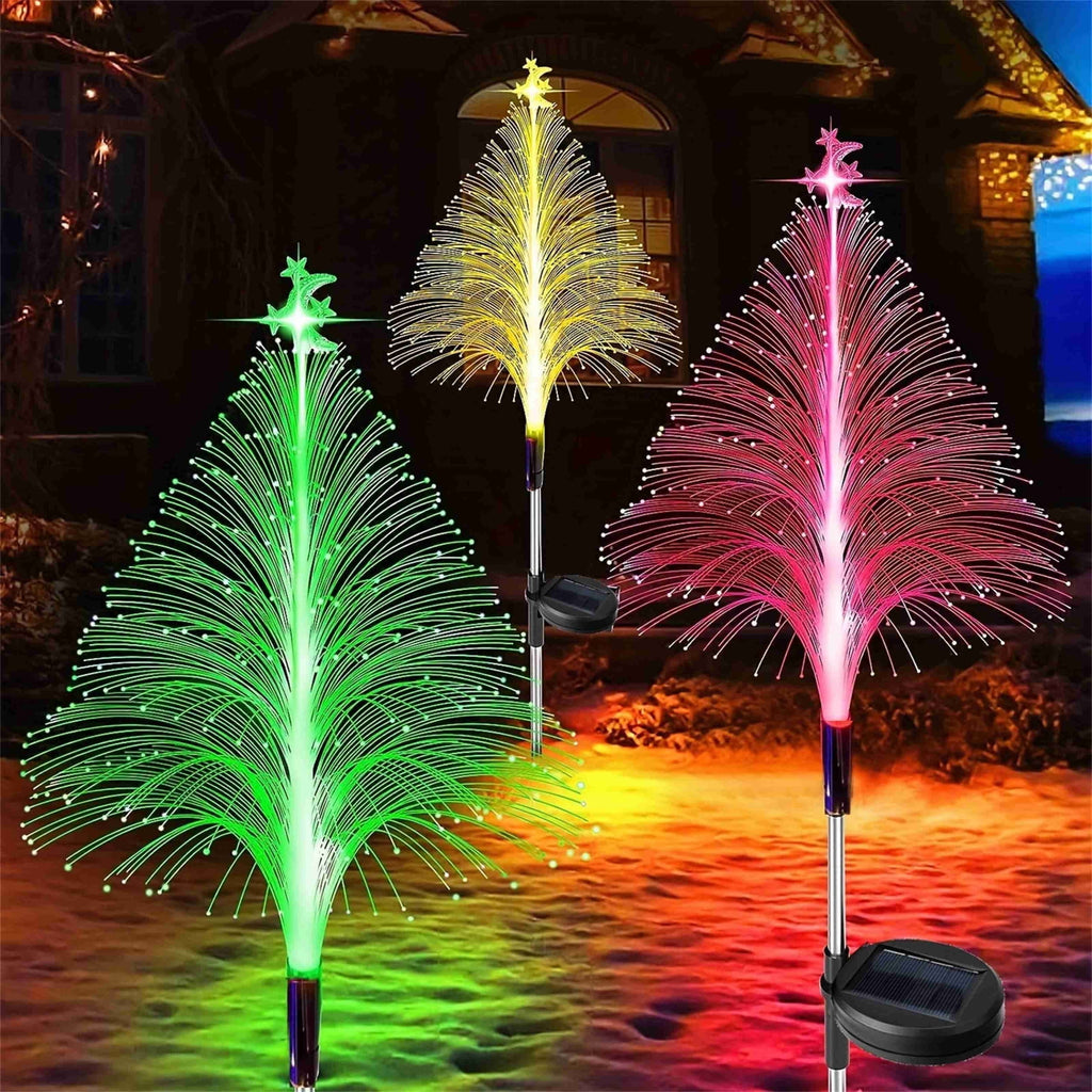 BOPORO 7 Modes Outdoor Christmas Lights, ZROBM C9 LED Solar Christmas Lights near Me, IP65 Waterproof Solar Outdoor Christmas Tree Lights for House