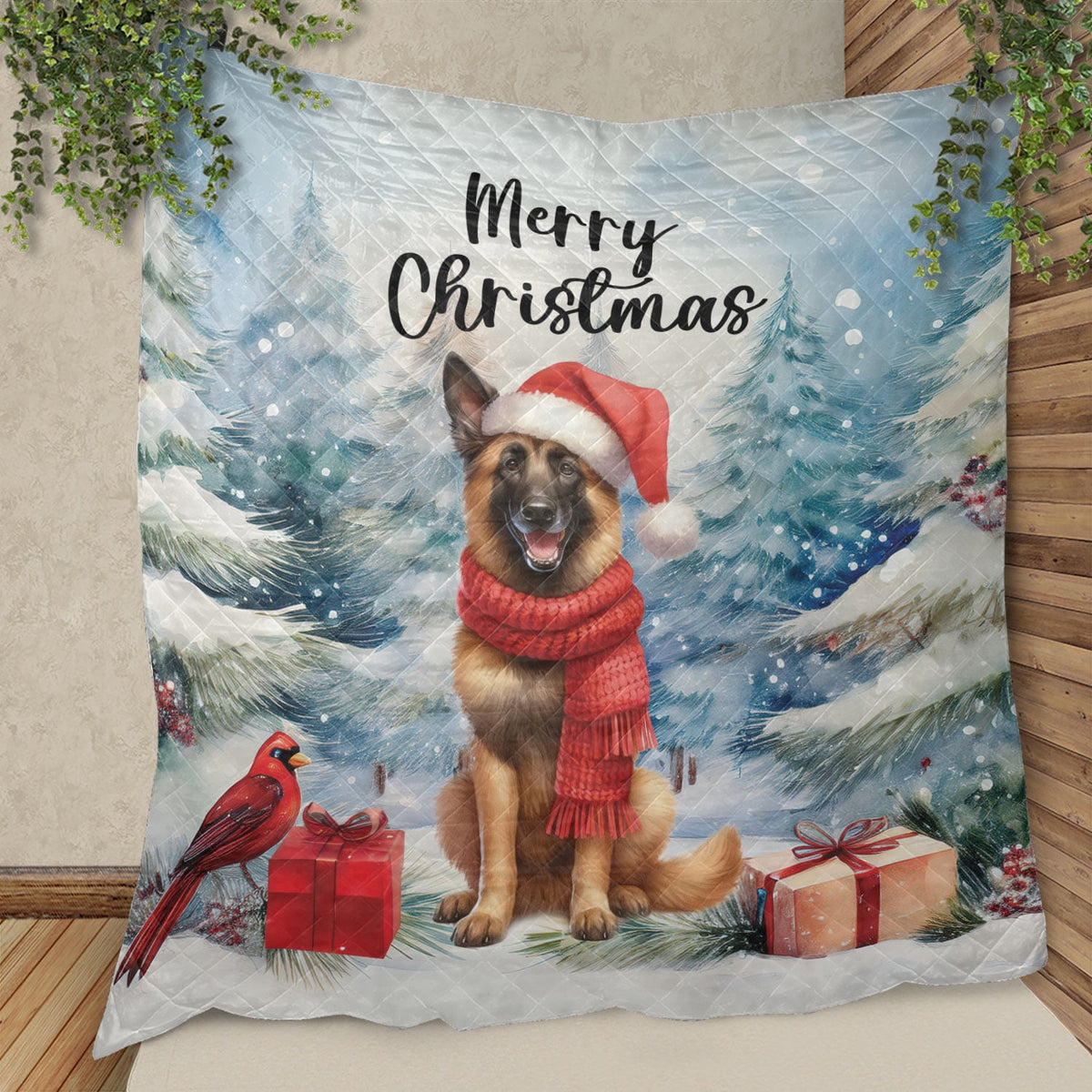 Merry Christmas French Bulldog Enjoys Woofmas Winter Xmas Holiday Quilt Bedding Set Dog Lover Gifts 1 Blanket Bed Cover 2 Pillowcases - 02022