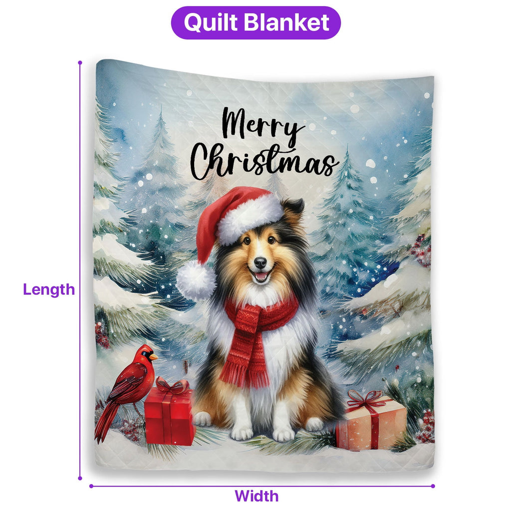 Merry Christmas French Bulldog Enjoys Woofmas Winter Xmas Holiday Quilt Bedding Set Dog Lover Gifts 1 Blanket Bed Cover 2 Pillowcases - 02022
