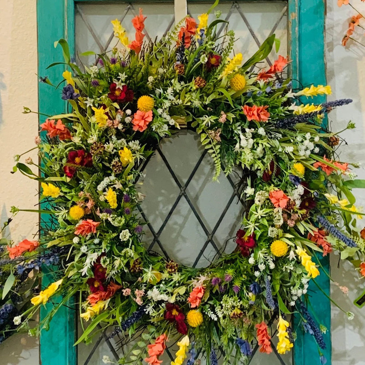Texas Wildflower Wreath Spring And Summer Wreath Home Patio Door Hanging Decoration Dried Flowers Wreath Home Decor