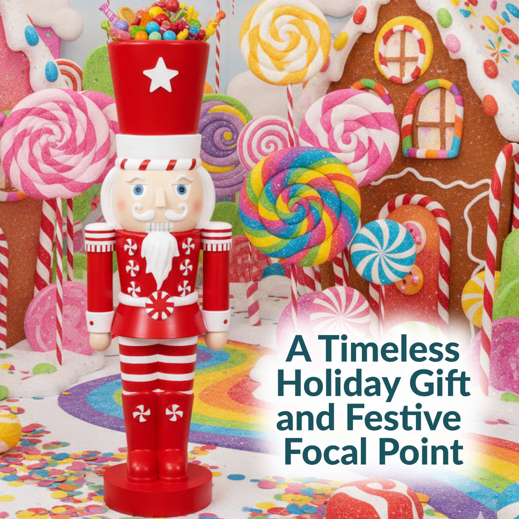 Sunnydaze Polyresin Alfonso the Noble Christmas Nutcracker Statue, 36"