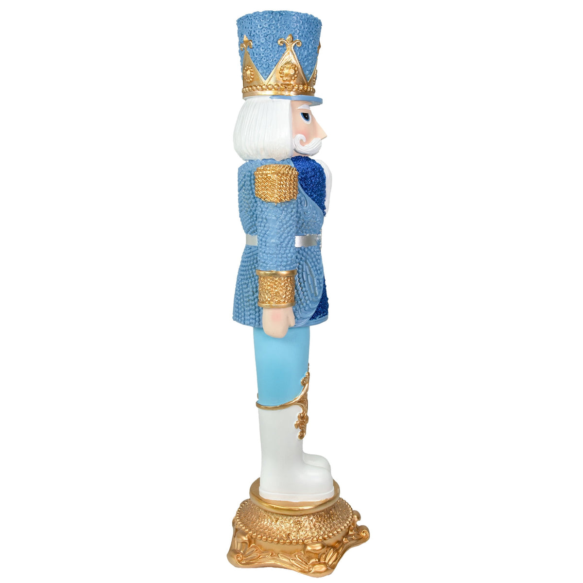 Sunnydaze Pink Polyresin Kenneth the Princely Nutcracker Christmas Statue, 37"