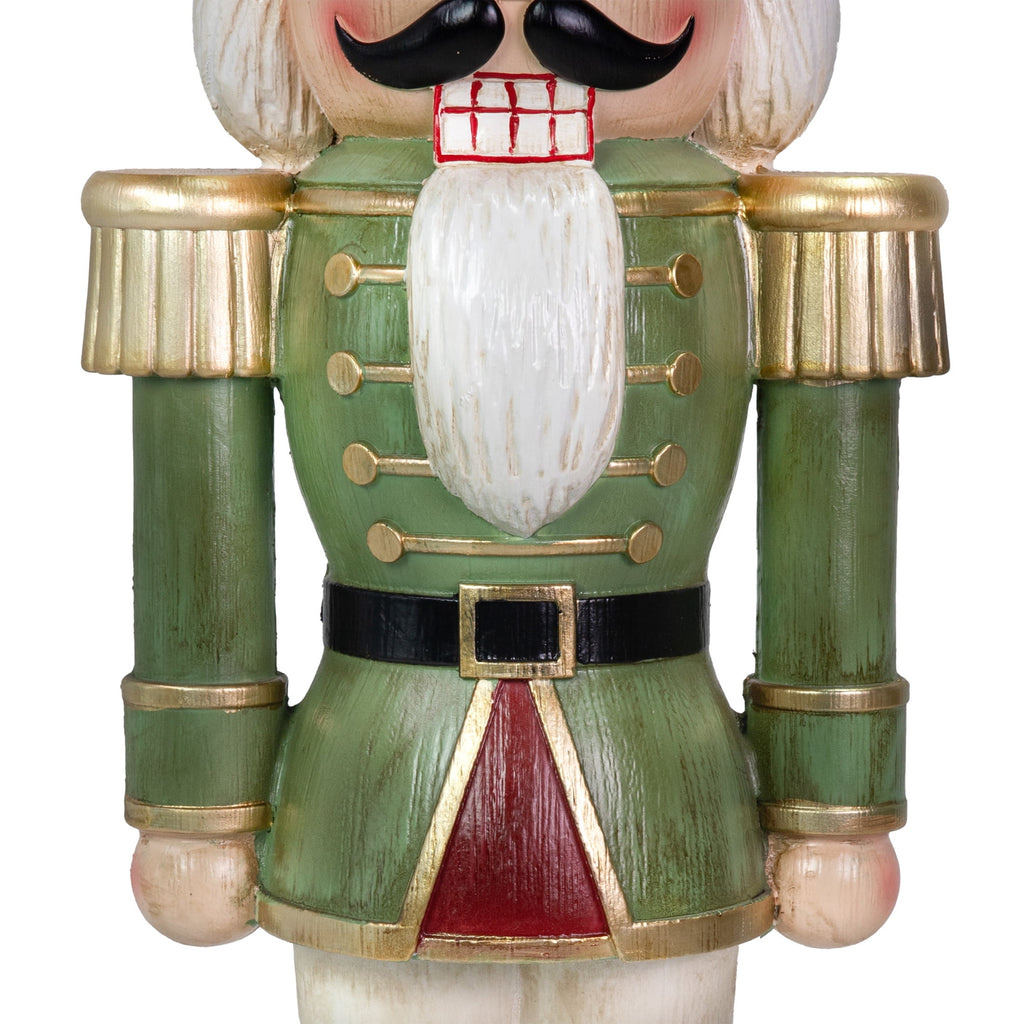 Sunnydaze Green Polyresin Ivan the Rustic Nutcracker Christmas Statue, 33" (2-Pack)