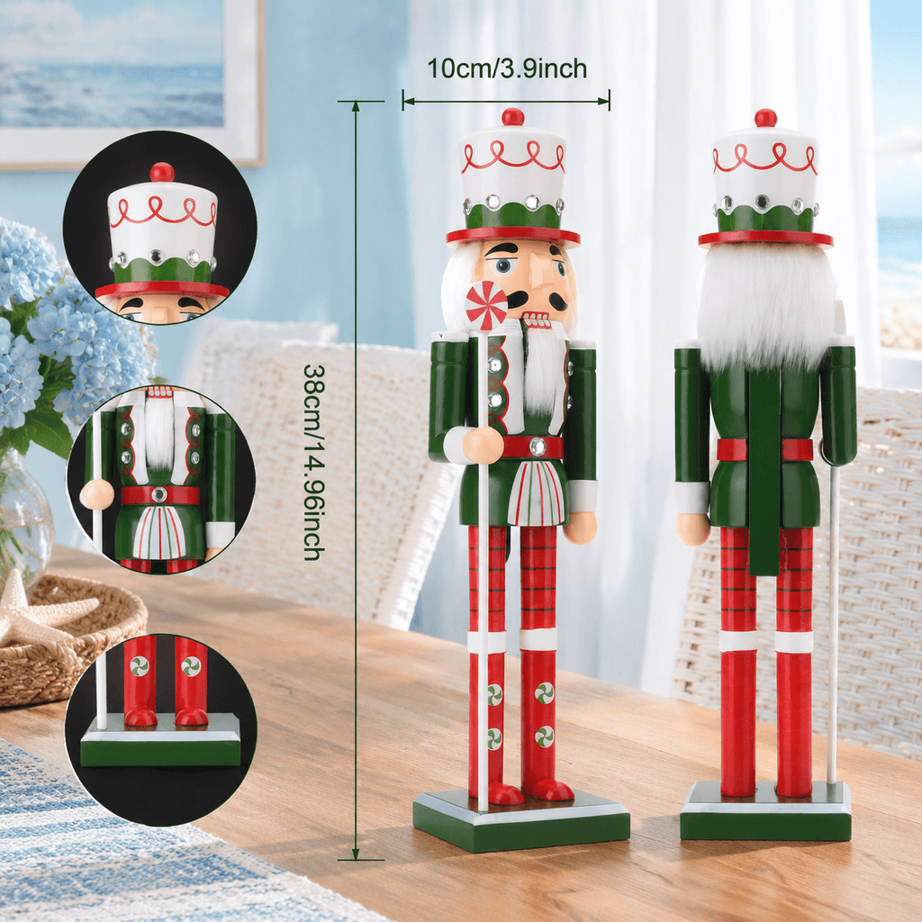 Red 15 Inch Christmas Soldier Nutcracker Figure Holiday Decor