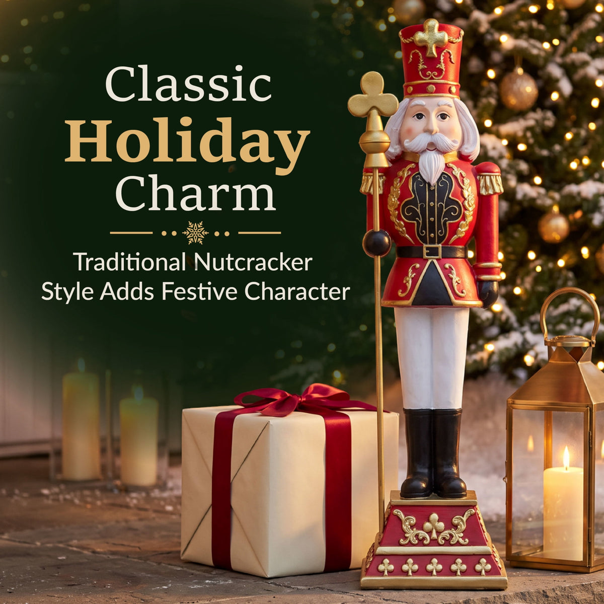 Sunnydaze 48" Victor the Regal Nutcracker Decorative Christmas Statue