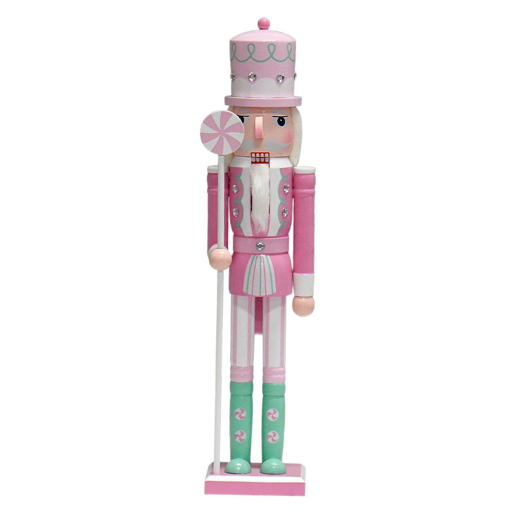 QSTDGVPW Nutcracker Figurine Christmas Decorations Desk Ornament Crafts Table Centerpiece Pink