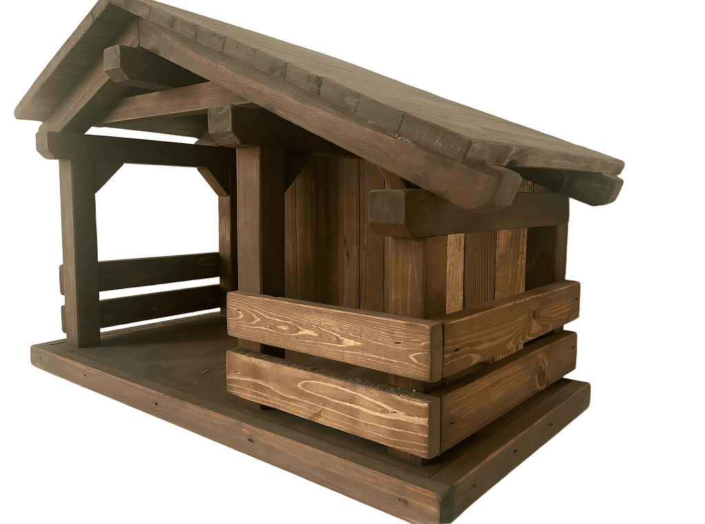 Wood Nativity Stable/Creche , Single Stall