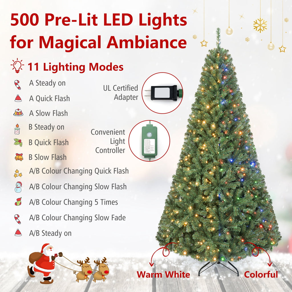 Costway 4 FT Pre-Lit Artificial Christmas Tree with 296 Dense Branch Tips, 100 LED Lights