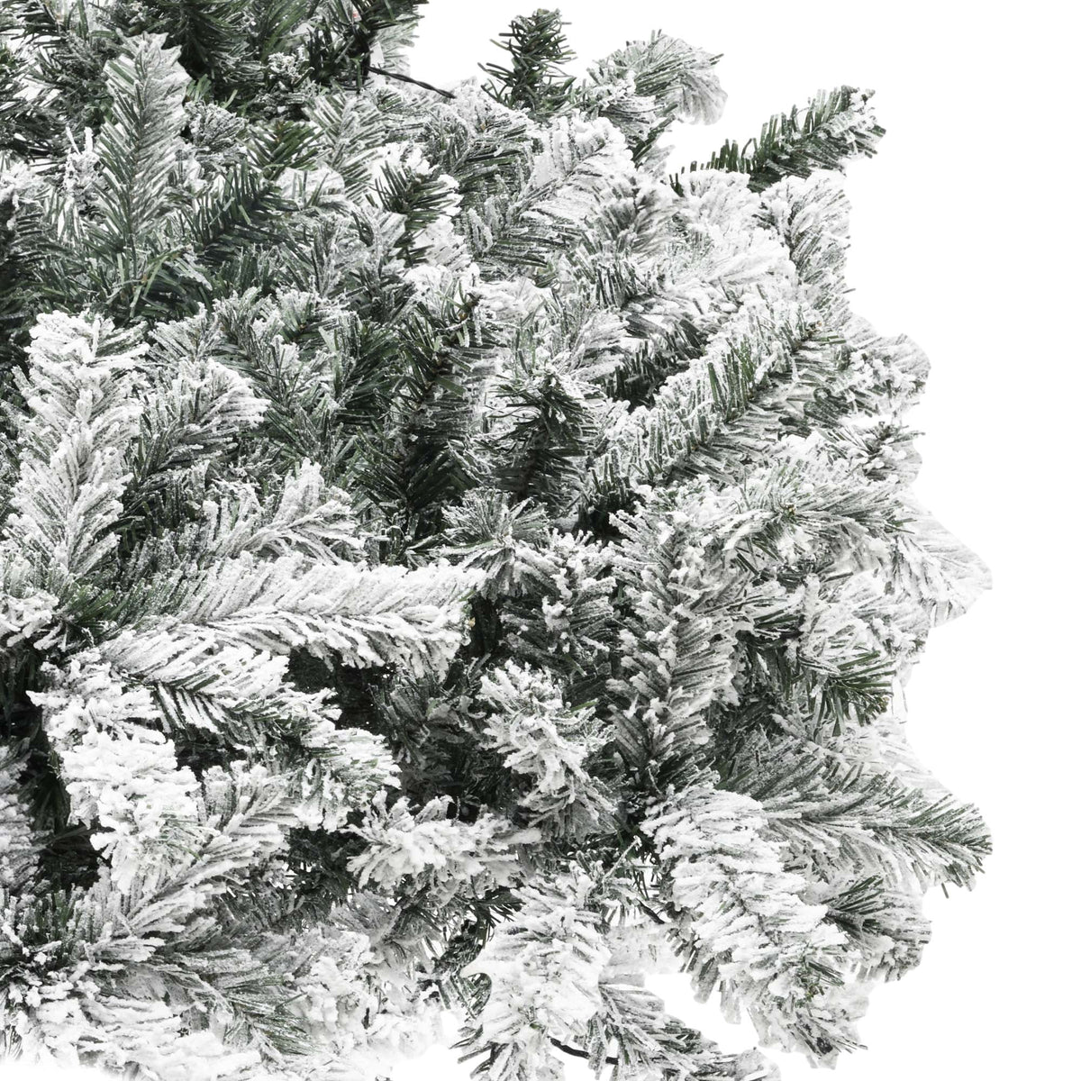 Uforic 7.5ft Pre-lit Snow Flocked Pencil Christmas Tree with 1000 Branch Tips & 350 Lights, Remote Control, White Flocked