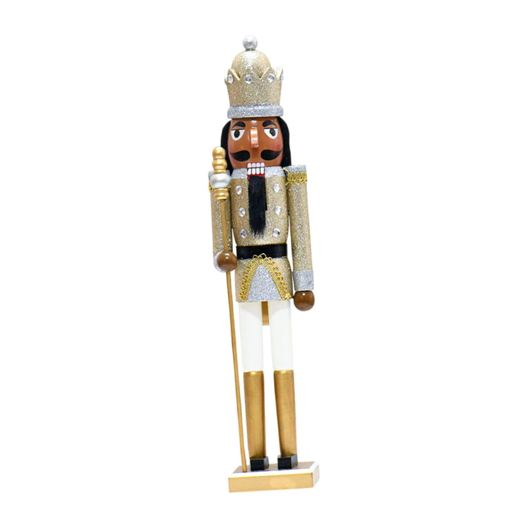 QccHieUs Nutcracker Figurine Statue Traditional Desktop Wood Table Centerpiece Christmas