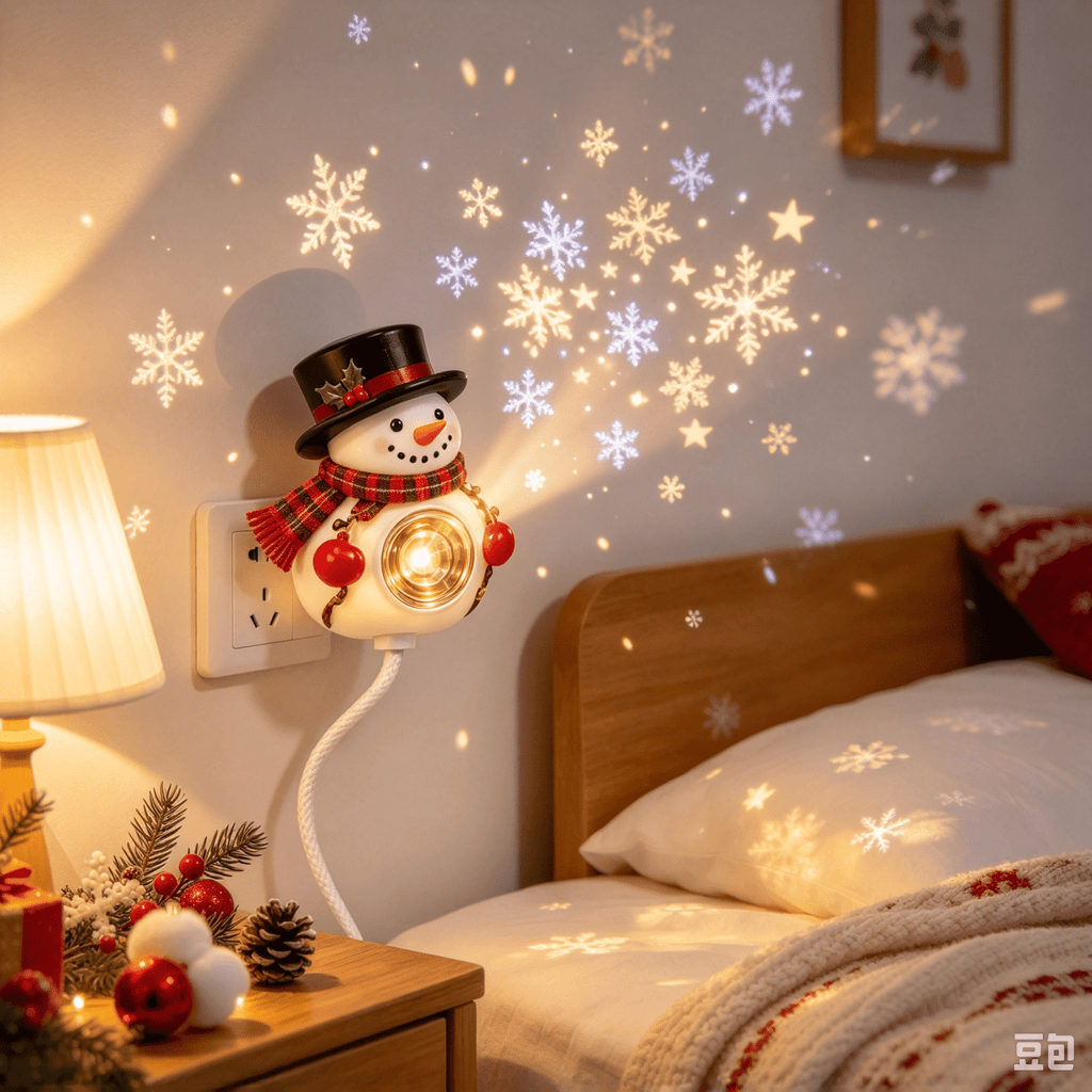 Christmas Projector Light Tree-Shaped, HD Plug Christmas Projector for Wall and Ceiling Decor, USB Indoor Christmas Light for Room, Party and Seasonal Displays