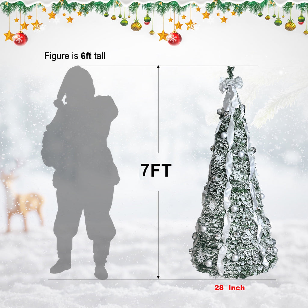 Makeatree 5ft Pre-lit Christmas Tree with 250 LED Lights, Aspen Fir, Layered & Sparse Design, Hinged Artificial Green Christmas Tree with PE&PVC Branch Tips, Fake Xmas Tree Indoor