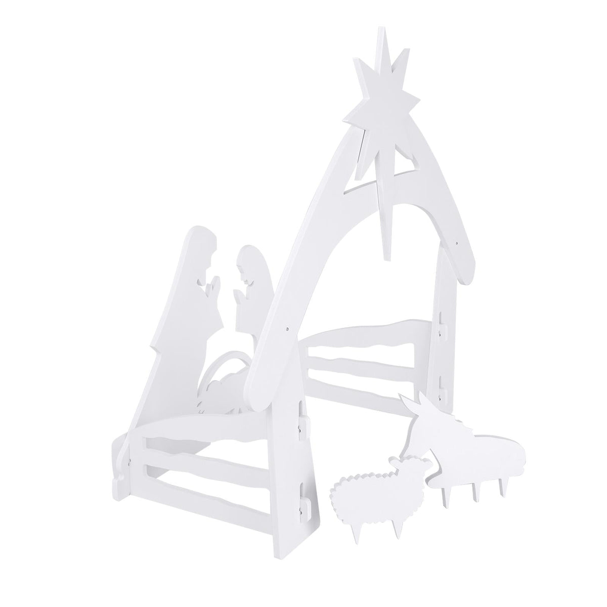Ktaxon Christmas Outdoor Nativity Scene Large Holy Family Christmas Decorations for Front Yard and Church