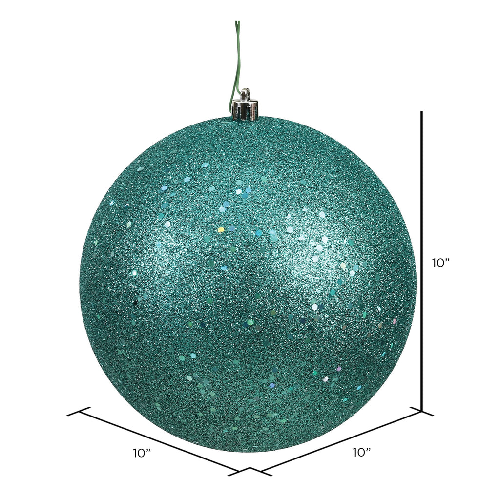 Vickerman 10" Sea Foam Candy Ball Ornament