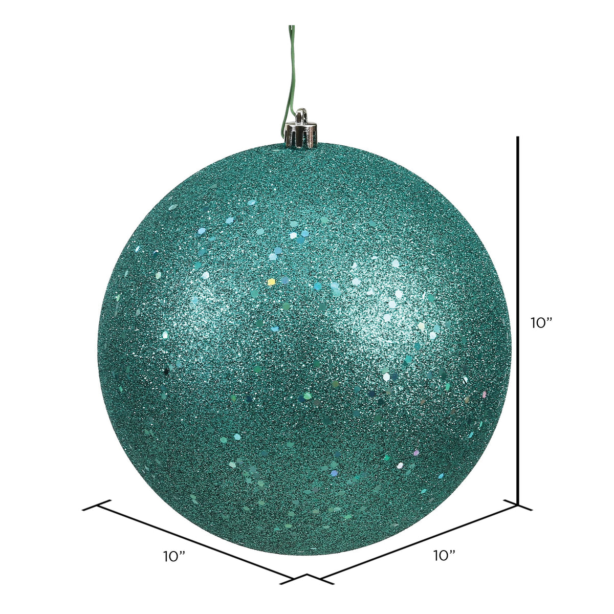 Vickerman 10" Sea Foam Candy Ball Ornament