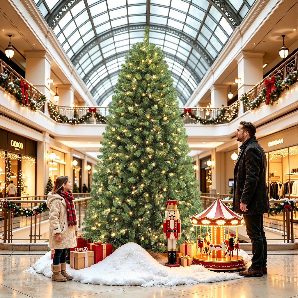 Lolsea 4.5ft Prelit Artificial Christmas Tree w/ Remote Control and Warm White & Color Changing Lights