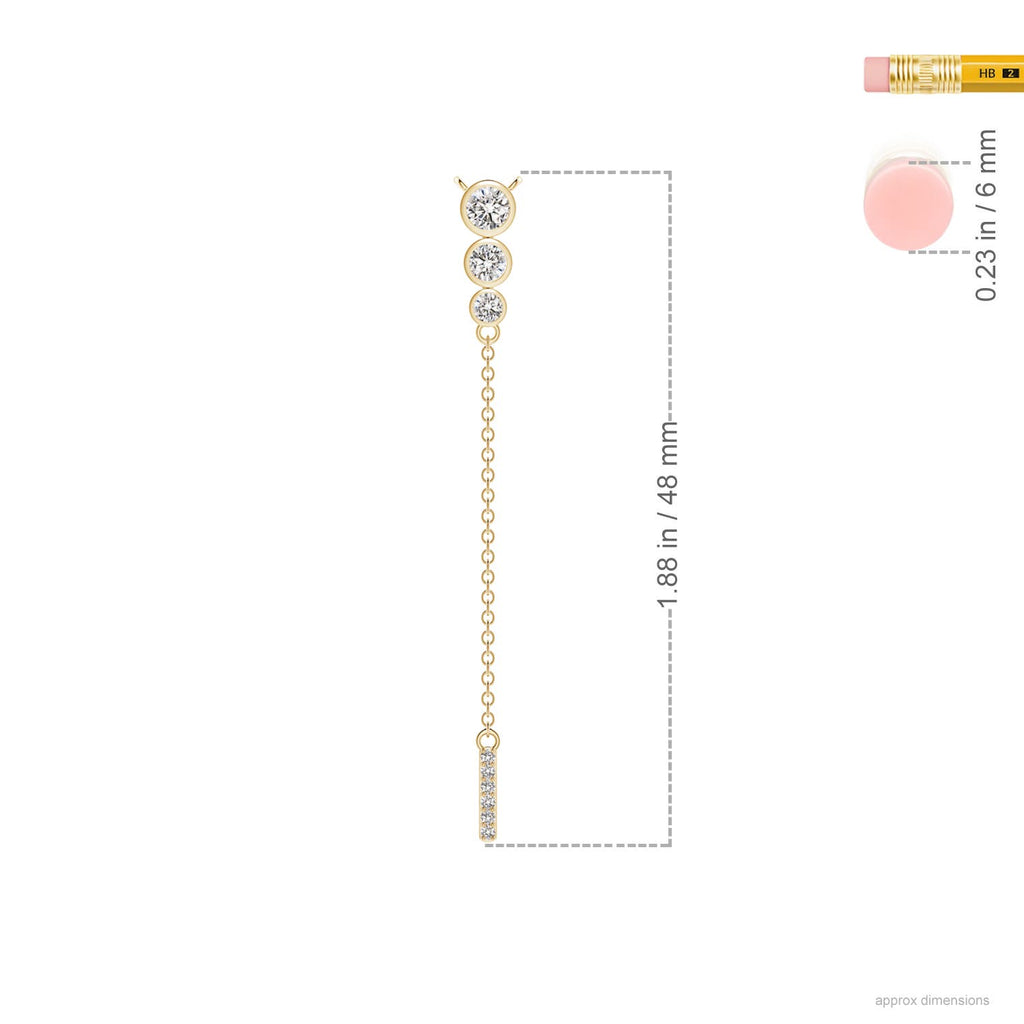 Angara Necklace - Natural Diamond Lariat Necklace in 14K Yellow Gold for Women | April Birthstone Jewelry, Birthday, Anniversary, Christmas, Jewelry Gift for Women