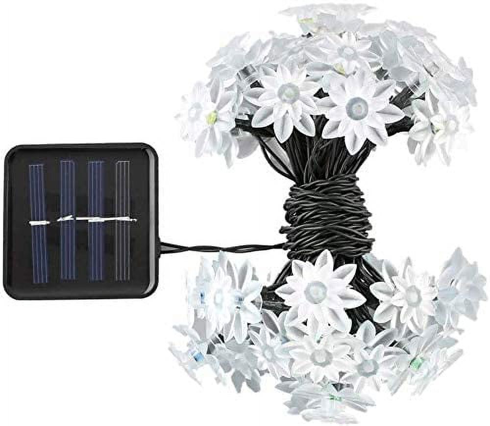 HESHENG Solar Lotus Flowers String Lights, Waterproof 40ft 100LEDs Lights Fairy Lights Outdoor 8 Modes Festival Lighting for Patio Yard Tree Wedding Party Christmas Decoration, Multicolor