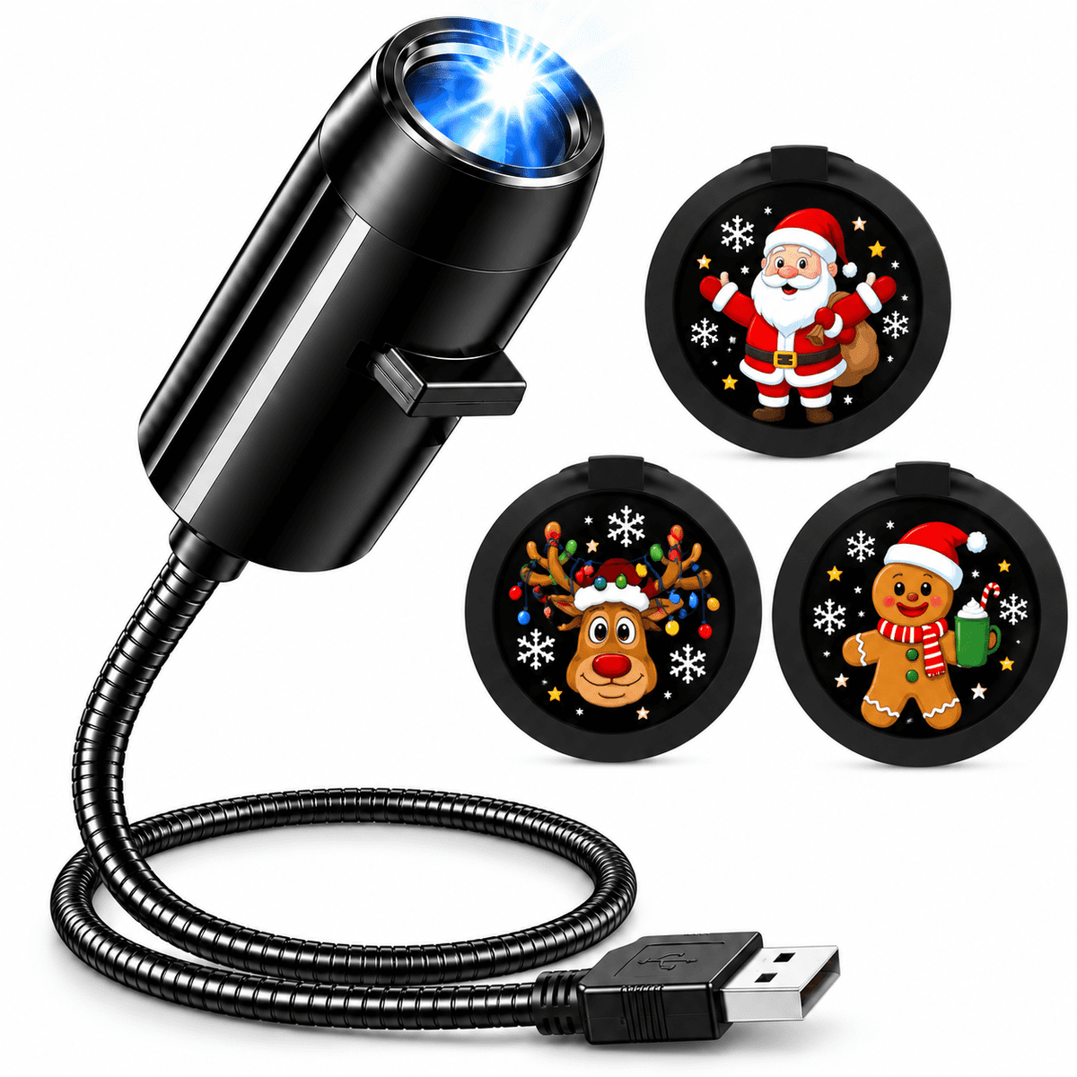 2026 New Upgraded 4K Smart Dynamic 5D Holographic Night Light Projector, 2-in-1 Galaxy & Ocean Star Ceiling Projector with 24 HD Films, 360° Flexible USB Powered Lamp for Bedroom Decor & Car GIft