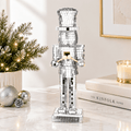 10 Inch Mirrored Wooden Soldier Nutcracker Christmas Decoration