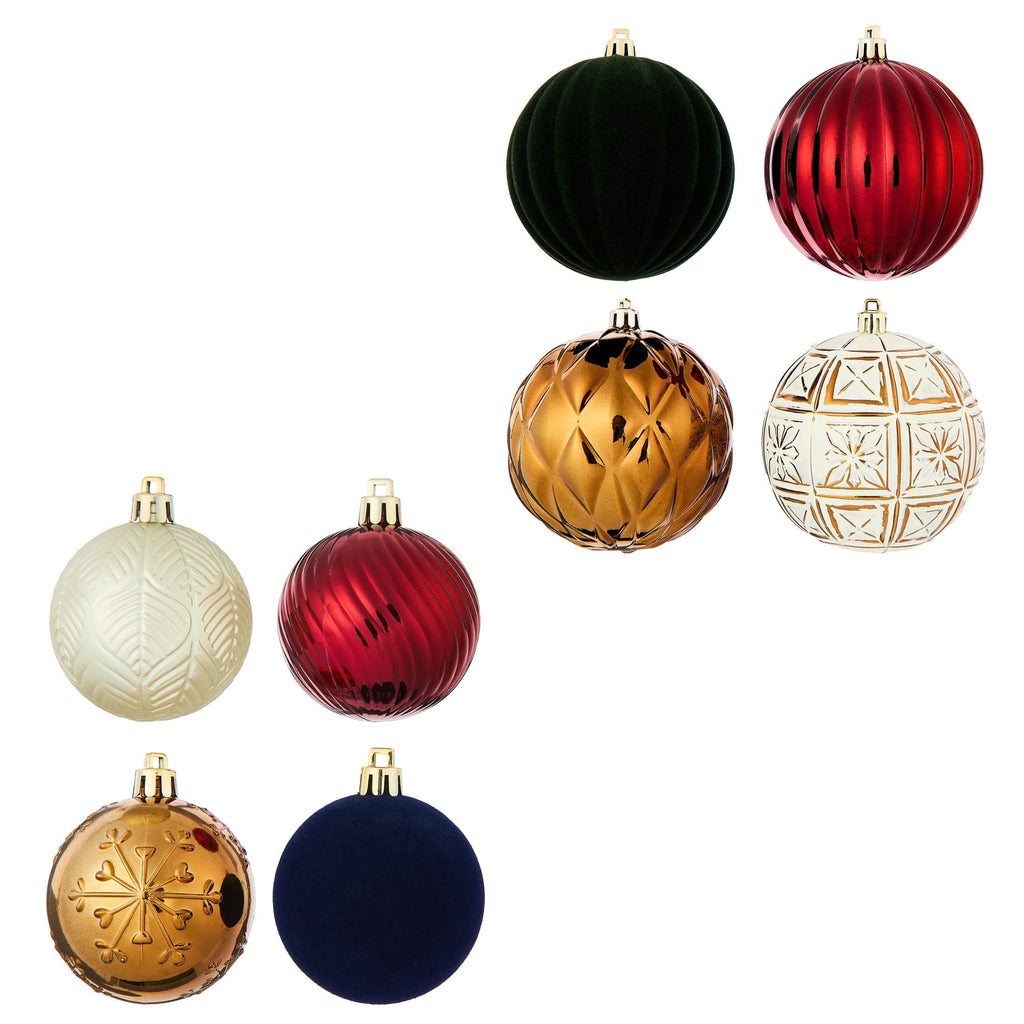 My Texas House 62-Count Gold and White Shatterproof Christmas Ornaments