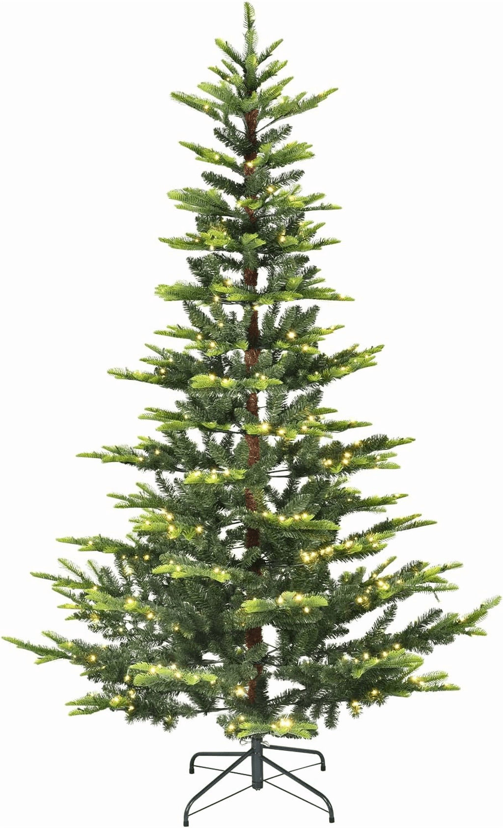 Makeatree 5ft Pre-lit Christmas Tree with 250 LED Lights, Aspen Fir, Layered & Sparse Design, Hinged Artificial Green Christmas Tree with PE&PVC Branch Tips, Fake Xmas Tree Indoor
