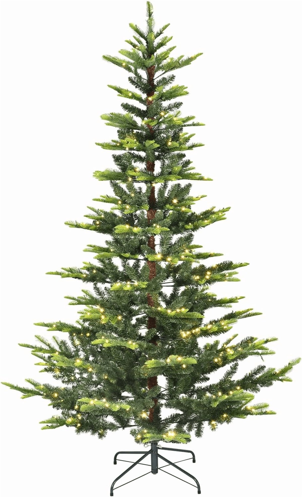 Makeatree 5ft Pre-lit Christmas Tree with 250 LED Lights, Aspen Fir, Layered & Sparse Design, Hinged Artificial Green Christmas Tree with PE&PVC Branch Tips, Fake Xmas Tree Indoor