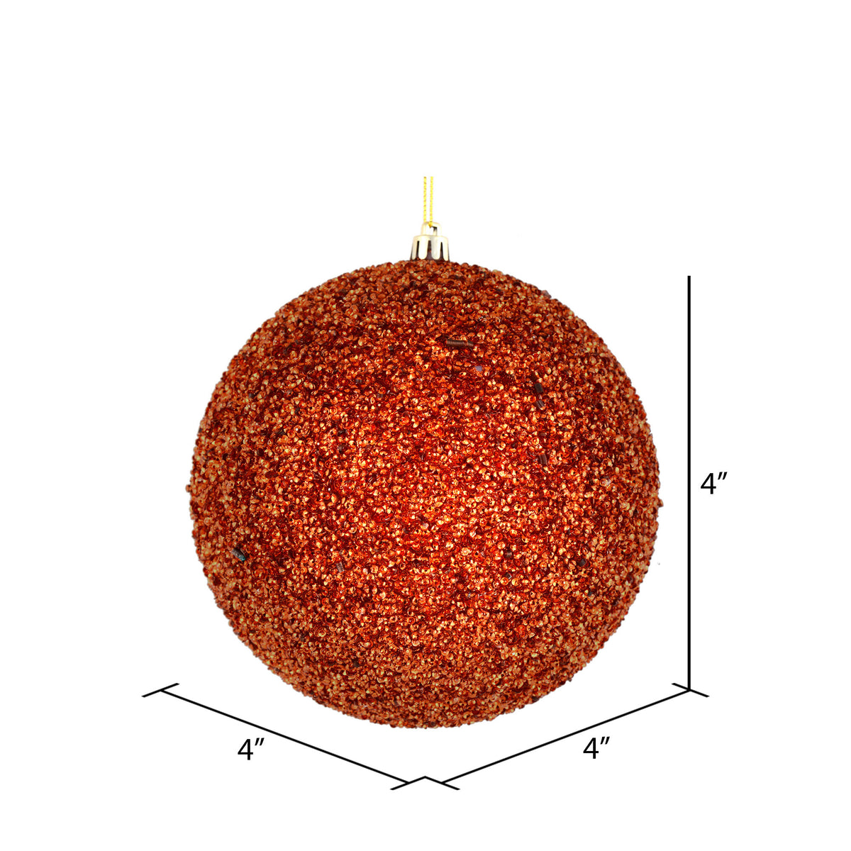 Vickerman 6" Turquoise Beaded Ball Ornament, 4 per Bag