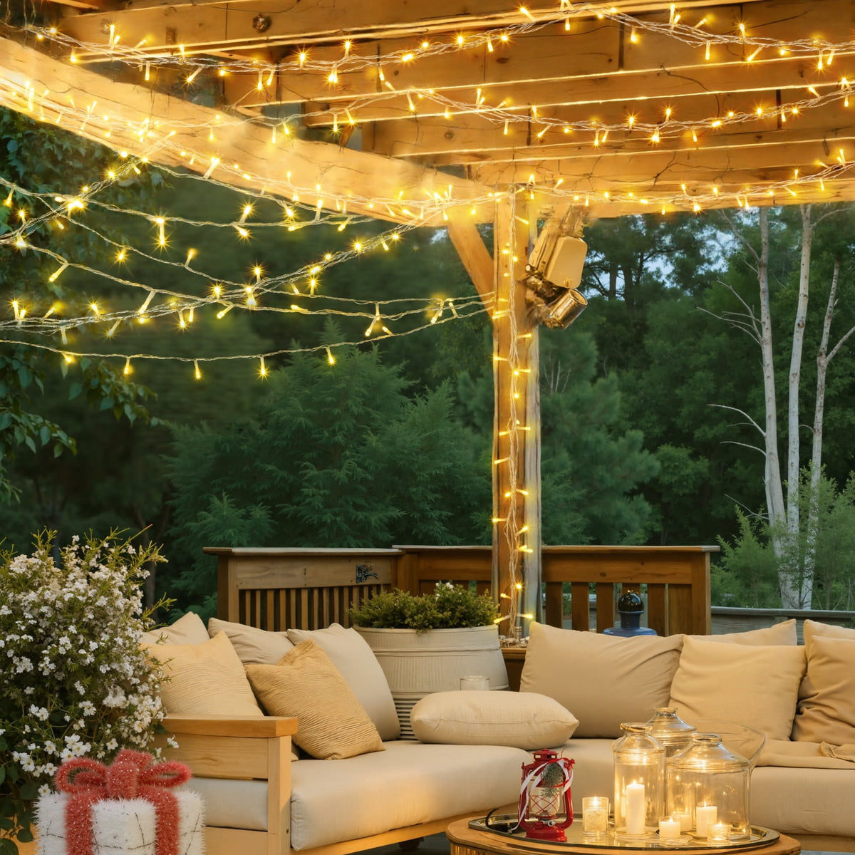 Scidweet Christmas String Lights, 196 FT 600 LED Twinkle Fairy Christmas Light with Remote for Indoor Outdoor Home Holiday Xmas Tree Decor, Warm Yellow