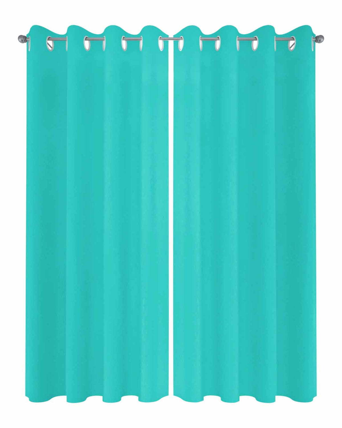 Outdoor Curtains for Patio, Turquoise Waterproof Blackout Outside Curtain for Porch/Pergola/Gazebo, Modern Pure Turquoise Thermal Insulated Drapes for Cabana, 2 Panels, 54 x 95 Inch