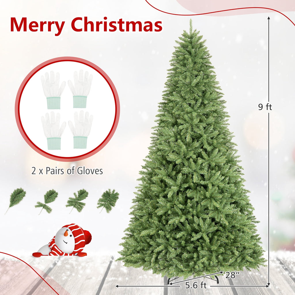 Costway 4 ft Artificial Christmas Tree with 559 Lush PVC Branch Tips & Folding Metal Stand