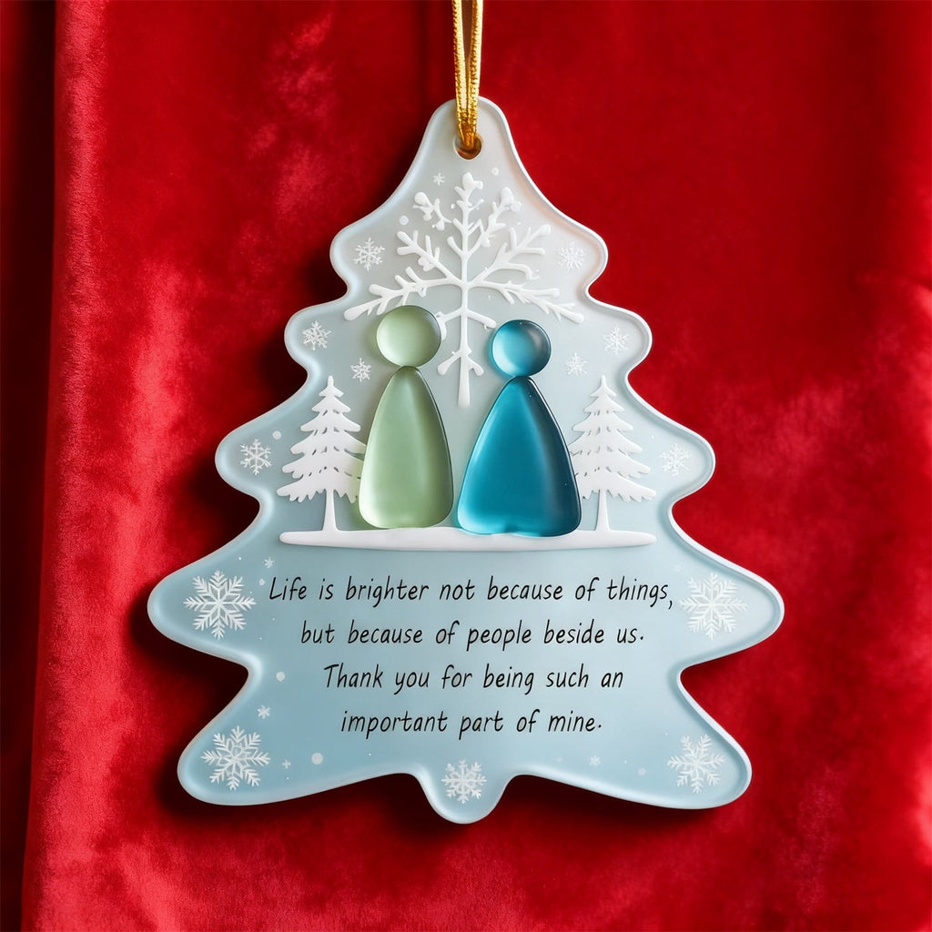 Lunxisen 1 Pcs Sea Glass Nativity: Jesus’ Birth Christmas Ornament,Coastal Inspired Sea Glass Nativity Ornament,Handmade Nativity Scene, with Shells and Starfish