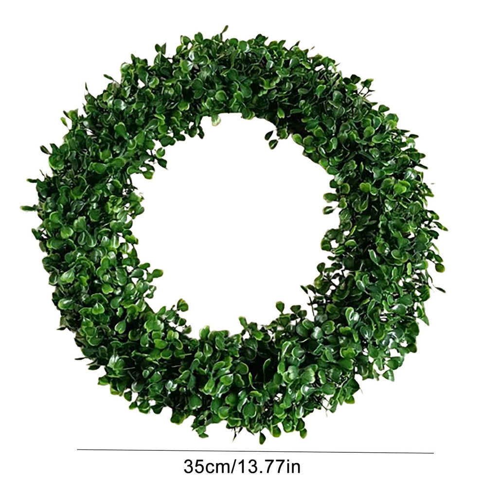 Cozival Artificial Boxwood Wreath, 30 Inch Faux Green Wreath for Front Door Wall Window, Fade Resistant Indoor Outdoor Home Decor