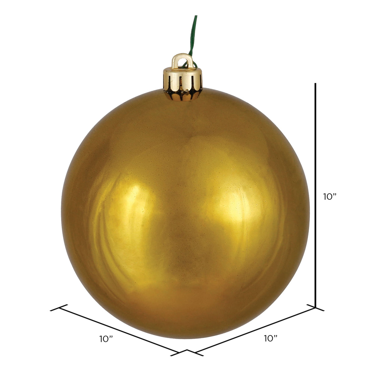 Vickerman 10" Sea Foam Candy Ball Ornament