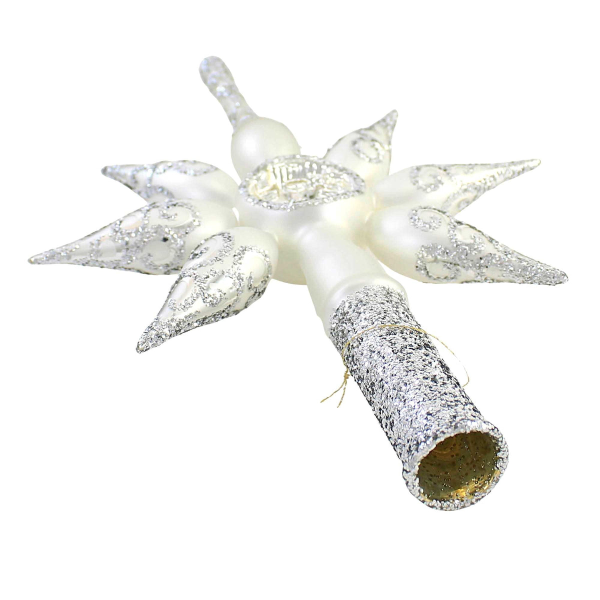 Blubom 13.00In Silver Glitter Reflector Star, Glass, Tree Topper Final Christmas 2020680