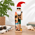 15 Inch Wooden Santa Nutcracker Tropical Christmas Decoration